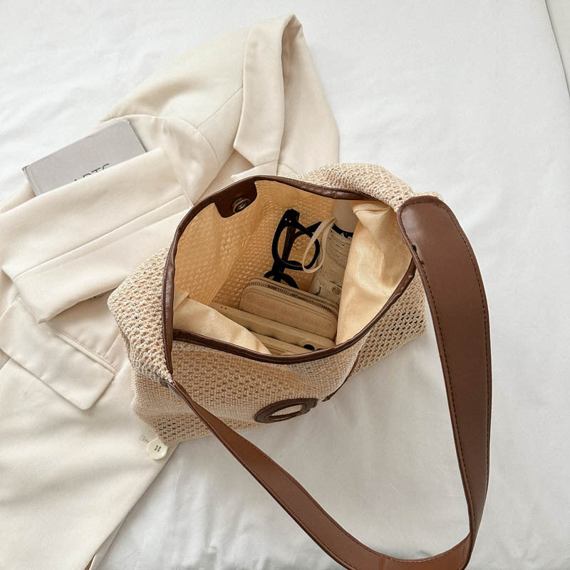 Elegante Geflochtene Markt-Tasche