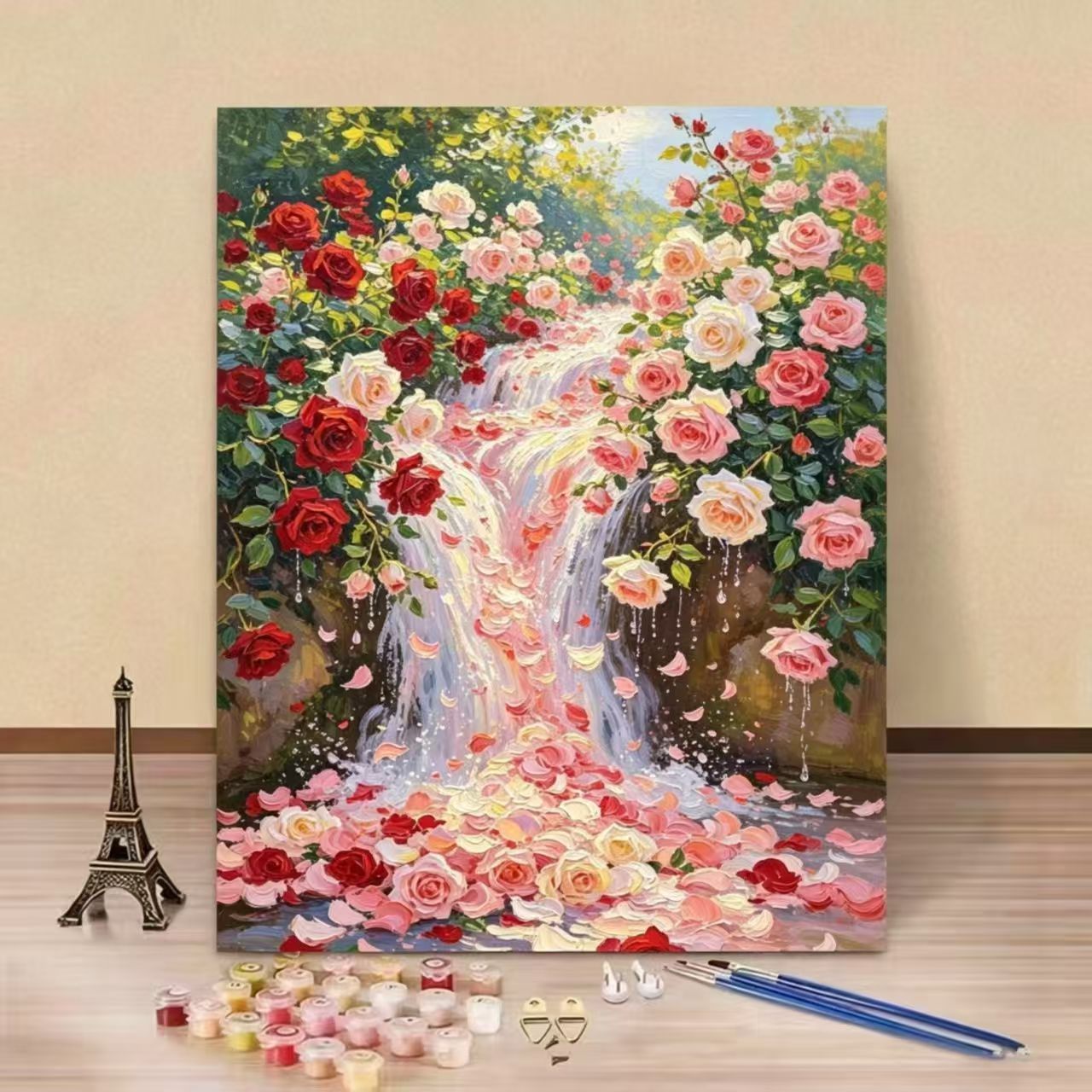 DIY Rosen-Themen Malen nach Zahlen Leinwand Kunstkit Brehn