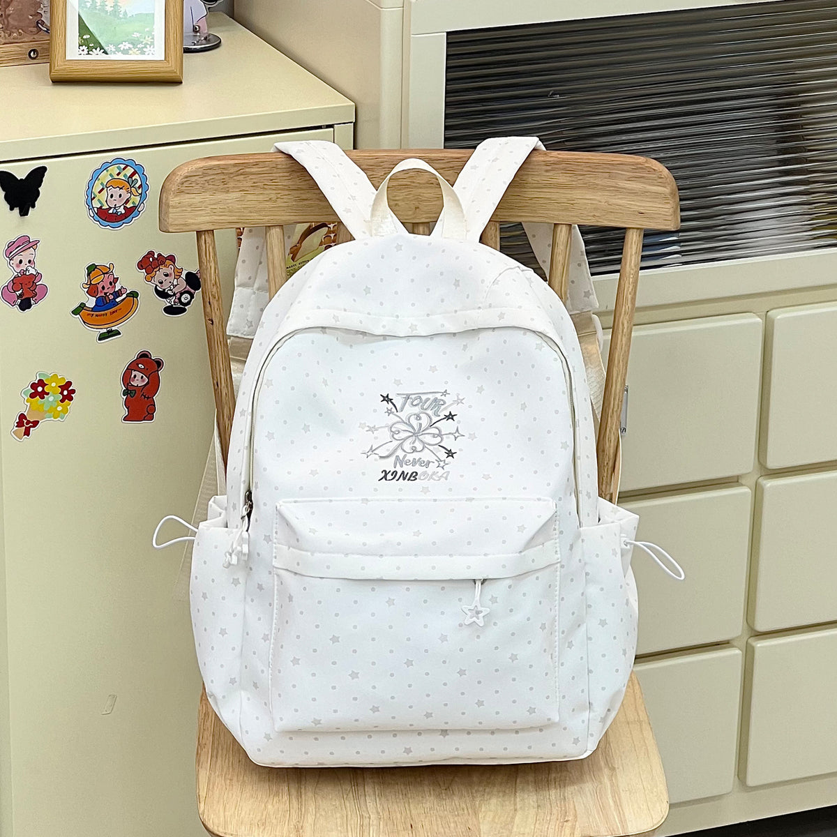 Stylische Schachbrettdruck-Rucksack Brehn