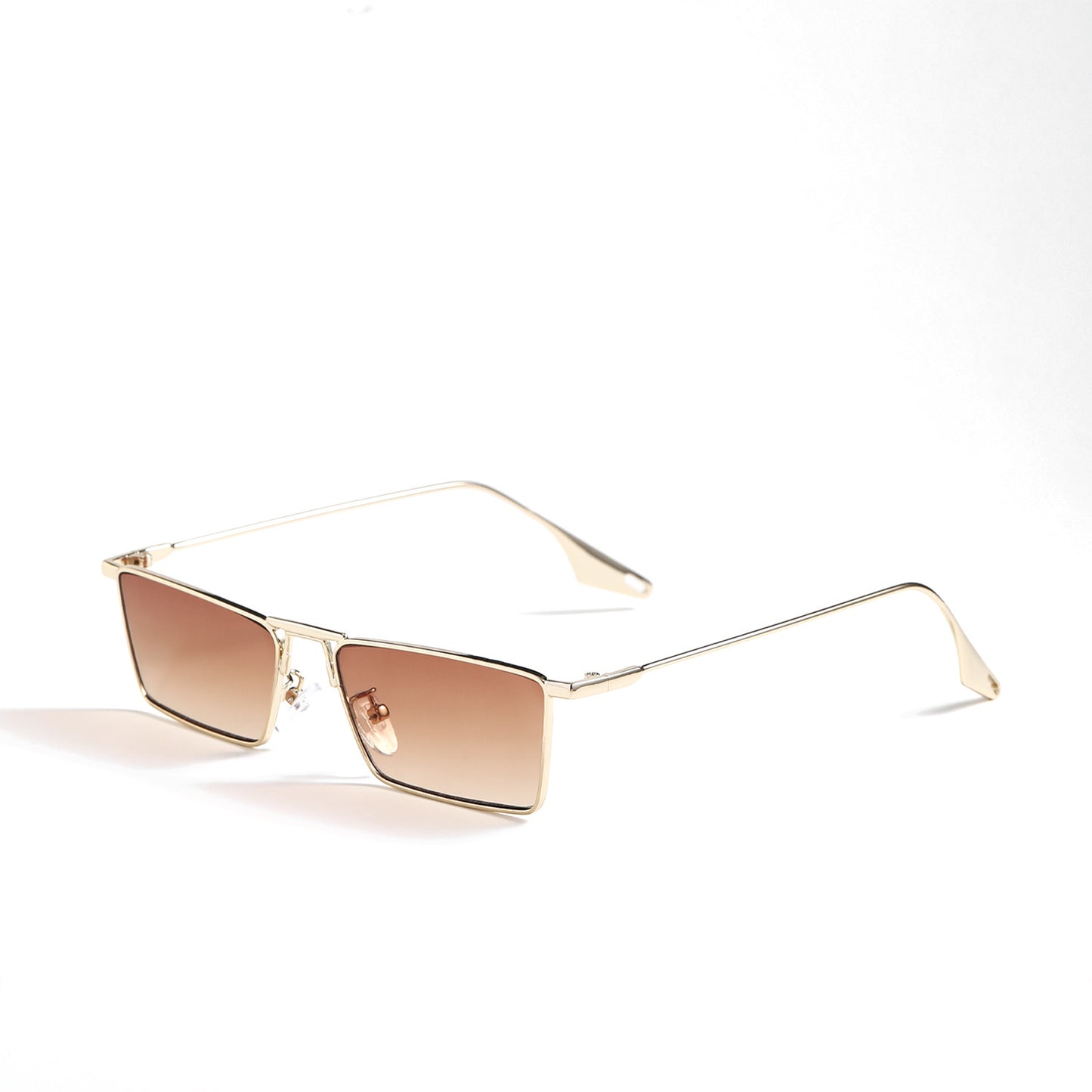 Damen elegante geometrische Sonnenbrille mit stylischem Metallrahmen Brehn