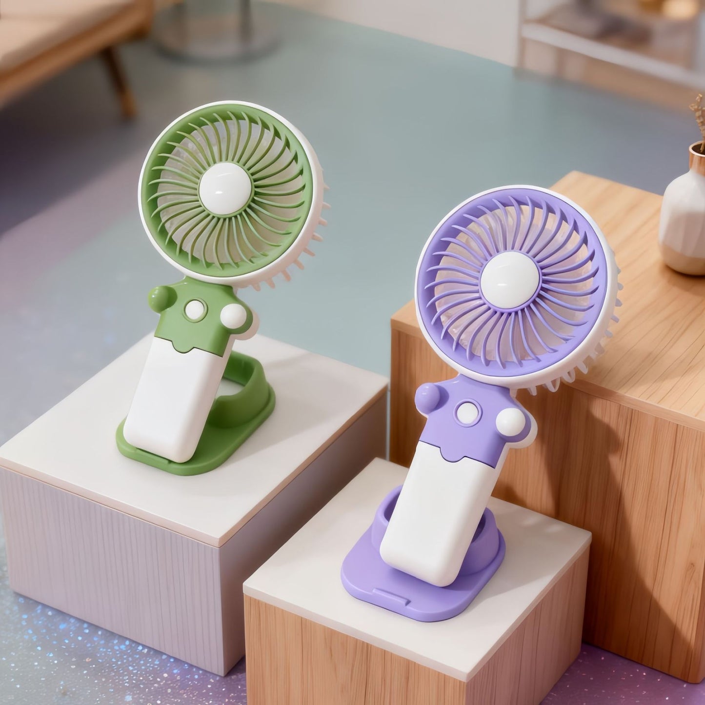 Damen Tragbarer Handventilator mit USB-Ladefunktion und flexibler Neigung Brehn
