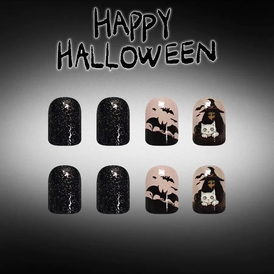 Kunstnagelset mit gruseligem Halloween-Motiv Brehn