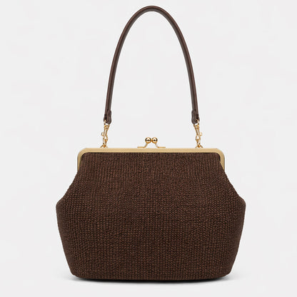 Elegante glänzende Krokodil-Effekt-Handtasche