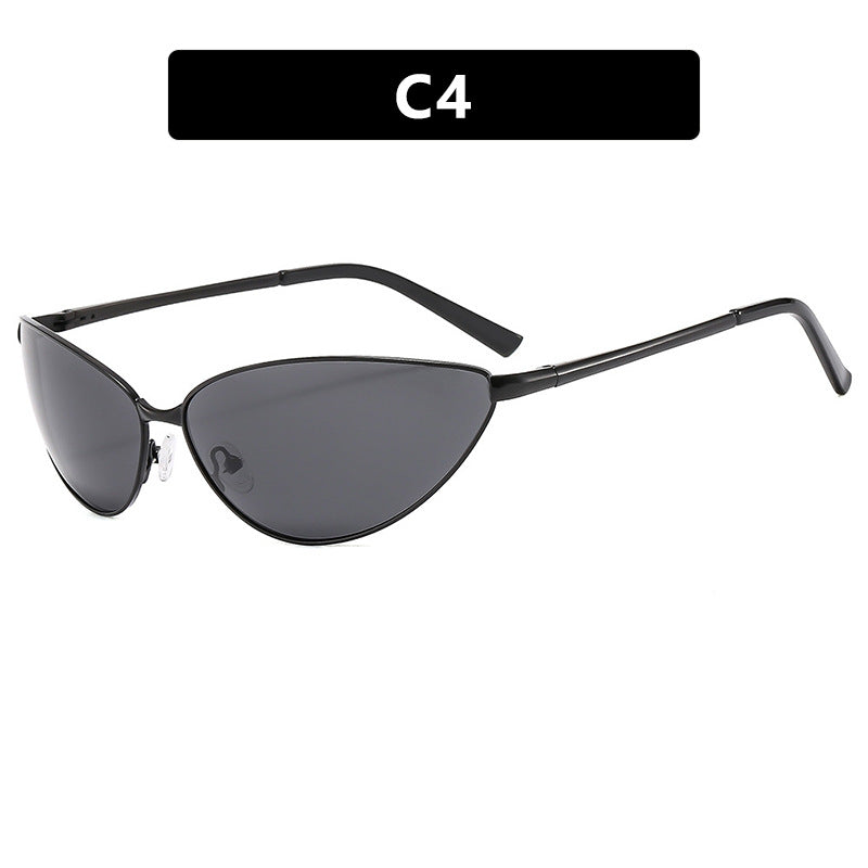 Damen Cat-Eye Sonnenbrille mit modischem Metallrahmen Brehn