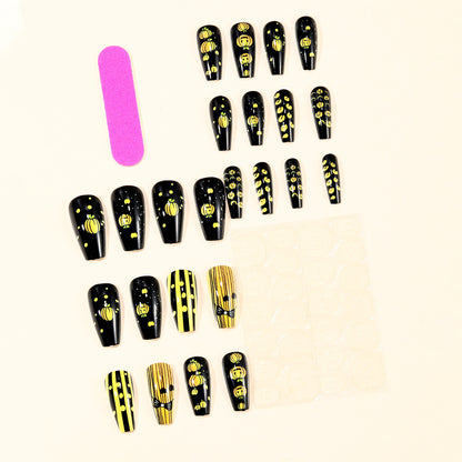 Festliche Halloween Kürbis Nagelkunst Extensions Brehn
