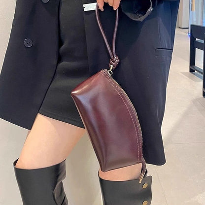 Elegante Kunstleder Kosmetik Tasche mit Reißverschluss Brehn