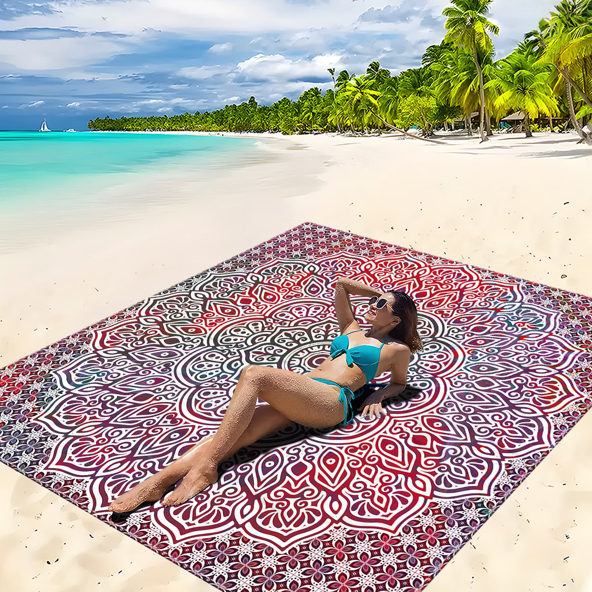 Mandala Design Strandmatte Brehn