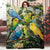 Künstlerisches Budgie-Print-Wurfdecke