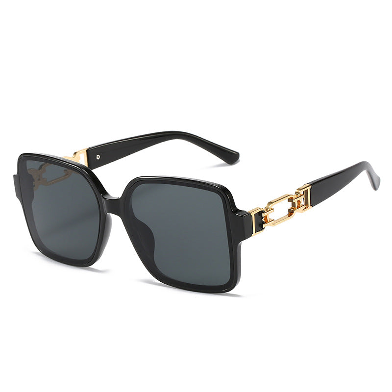Damen stilvolle quadratische Sonnenbrille mit luxuriösem Schanierdesign Brehn