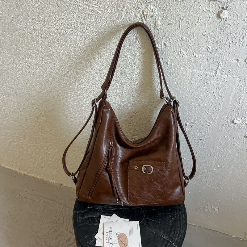 Vintage-inspirierte weiche Leder Hobo-Tasche
