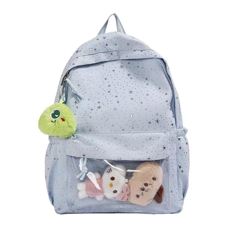 Rucksack mit Durchsichtiger Fronttasche und Kuscheligem Motiv Brehn