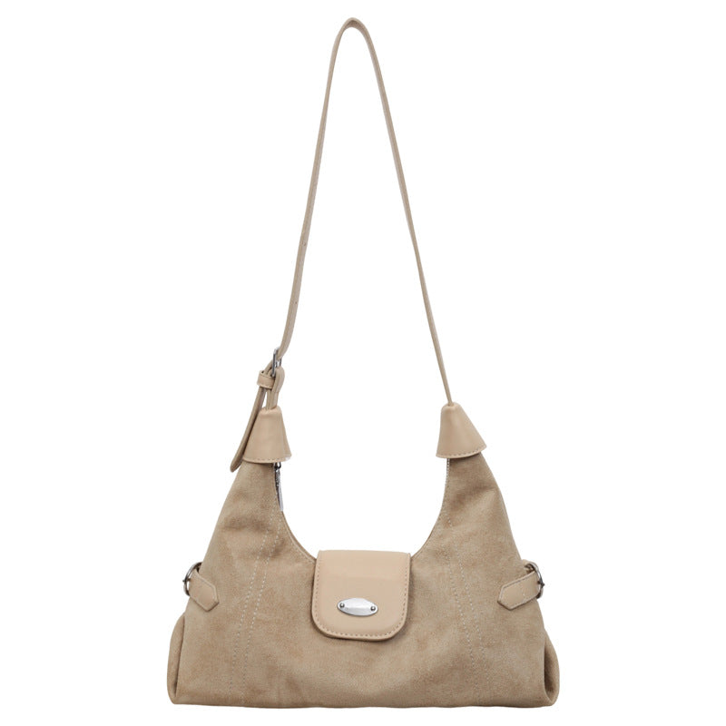 Stylische Wildleder-Schultertasche Brehn