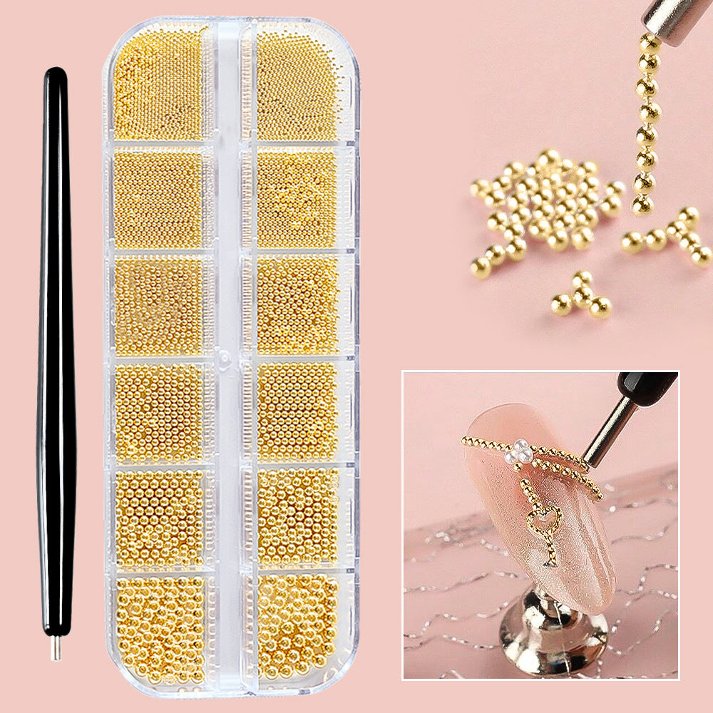 Dekorative Nail Art Perlen Set