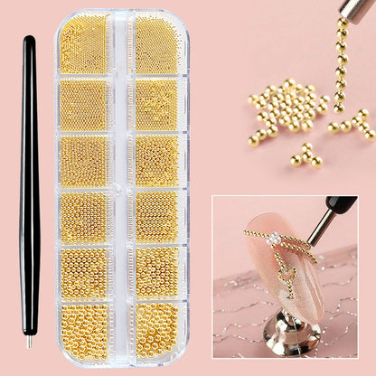 Dekorative Nail Art Perlen Set