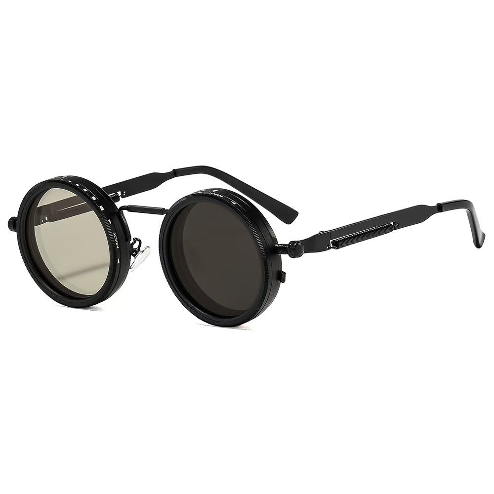 Damen vintage inspirierte runde Sonnenbrille mit einzigartigem Rahmen Brehn
