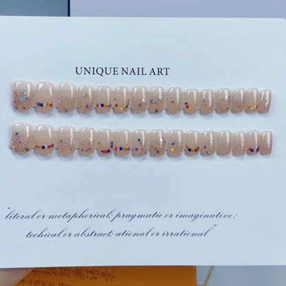 Einzigartiges Design Press-On Nagelset Brehn