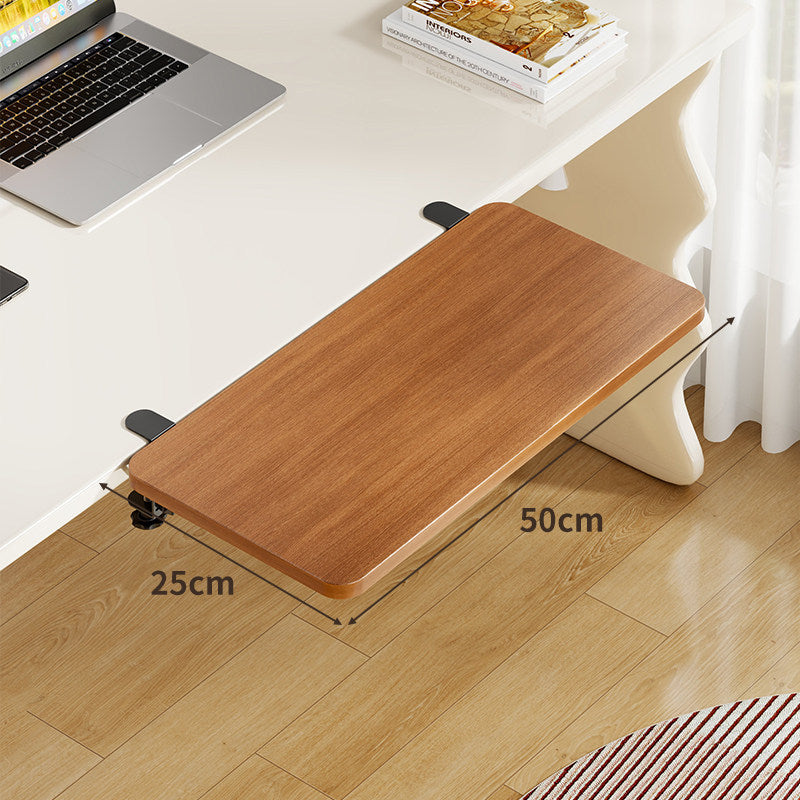 Unter-Desk Bambus Ausziehbare Arbeitsfläche Clamp-Montierte Tastatur- & Mausplattform