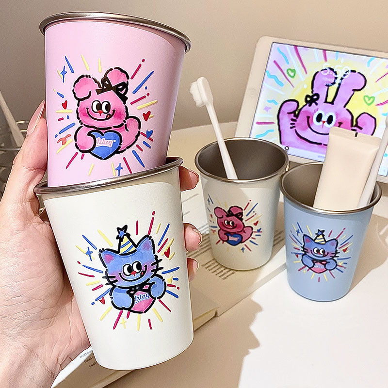 Trinkbecher mit Fröhlichem Katzenmotiv Brehn