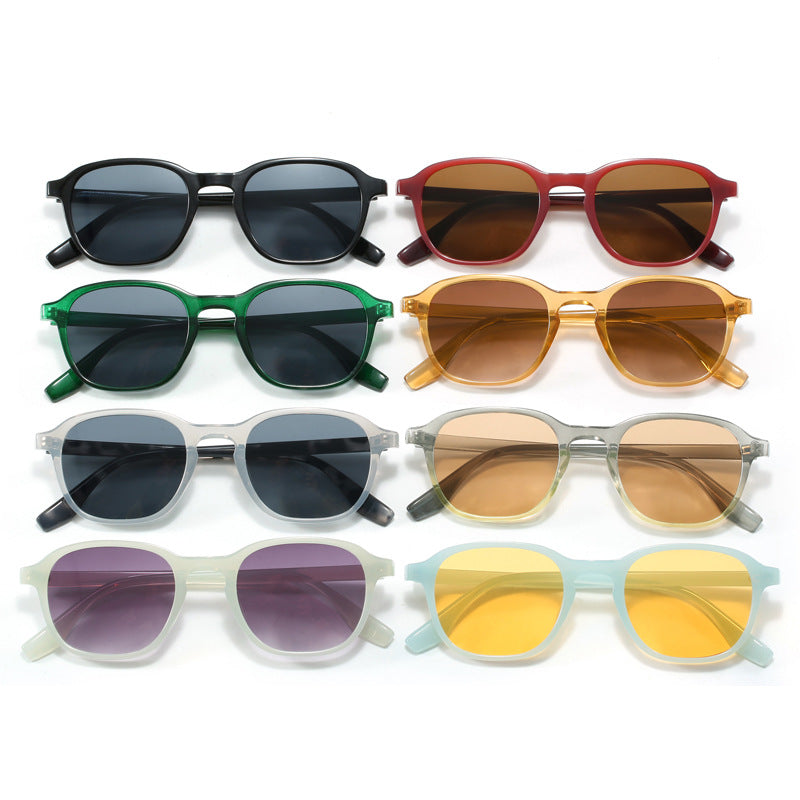 Damen stylische Sonnenbrille mit rundem Rahmen und UV-Schutz Brehn