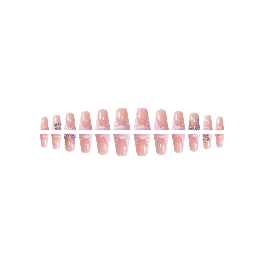 Künstlerisches Nail Set mit Strass-Akzenten zum Aufkleben Brehn