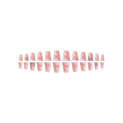 Künstlerisches Nail Set mit Strass-Akzenten zum Aufkleben Brehn