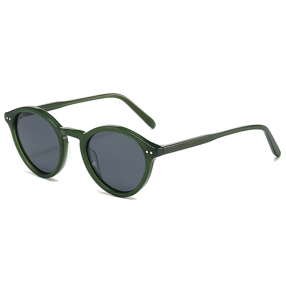 Damen modische Sonnenbrille mit trendigen runden Gläsern und stylischem Rahmen Brehn