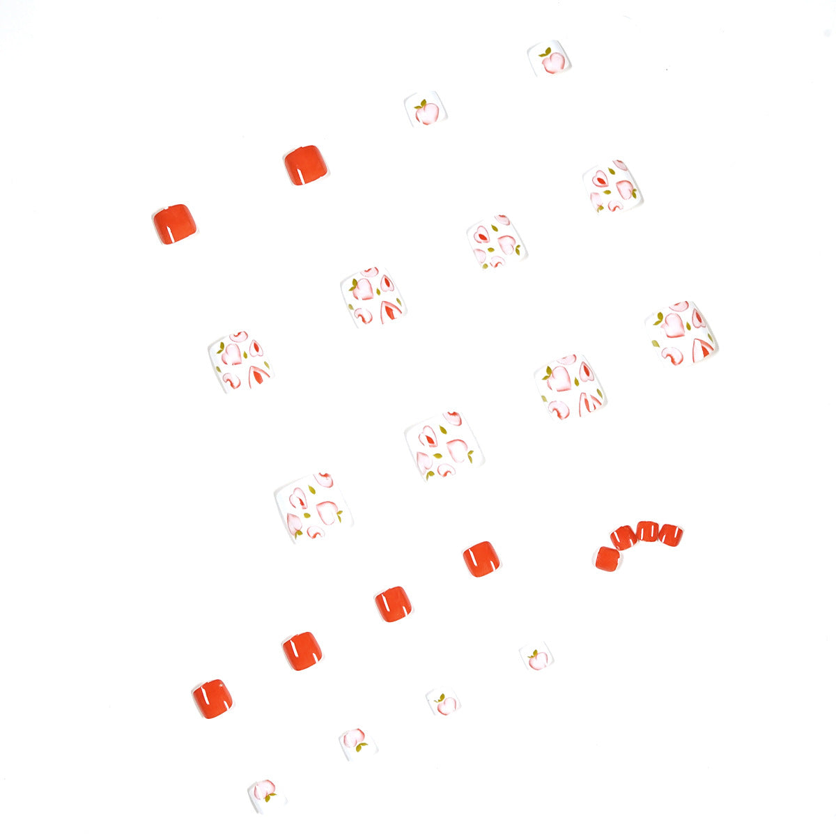 Kunstvolle Fußnagelkunst mit fruchtigem Design Brehn