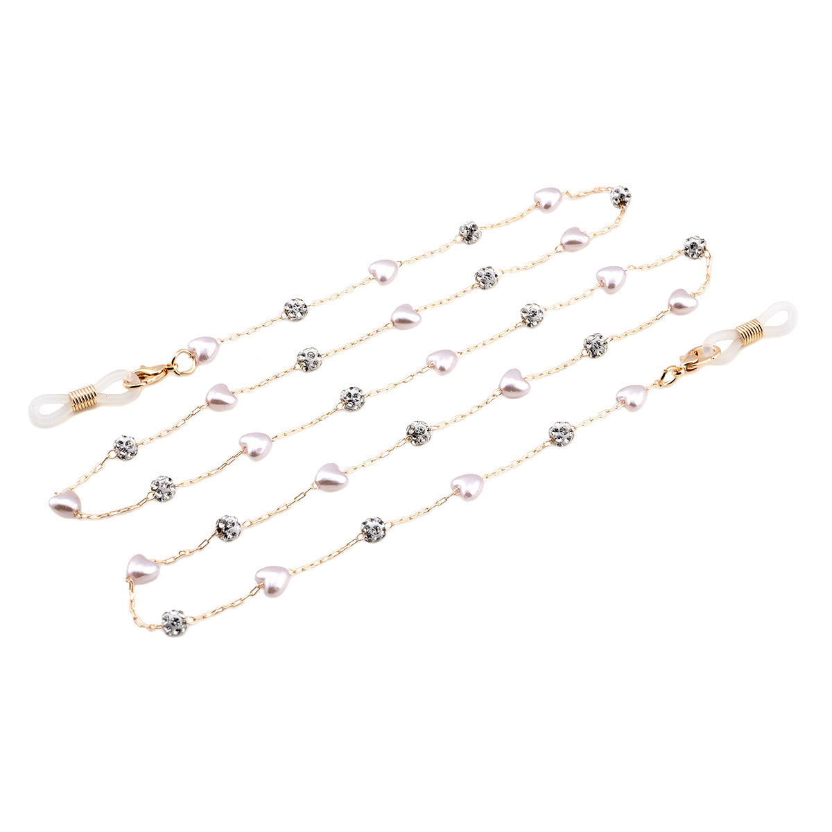 Elegante, mit Kristallen verzierte Brillen-Kette Brehn