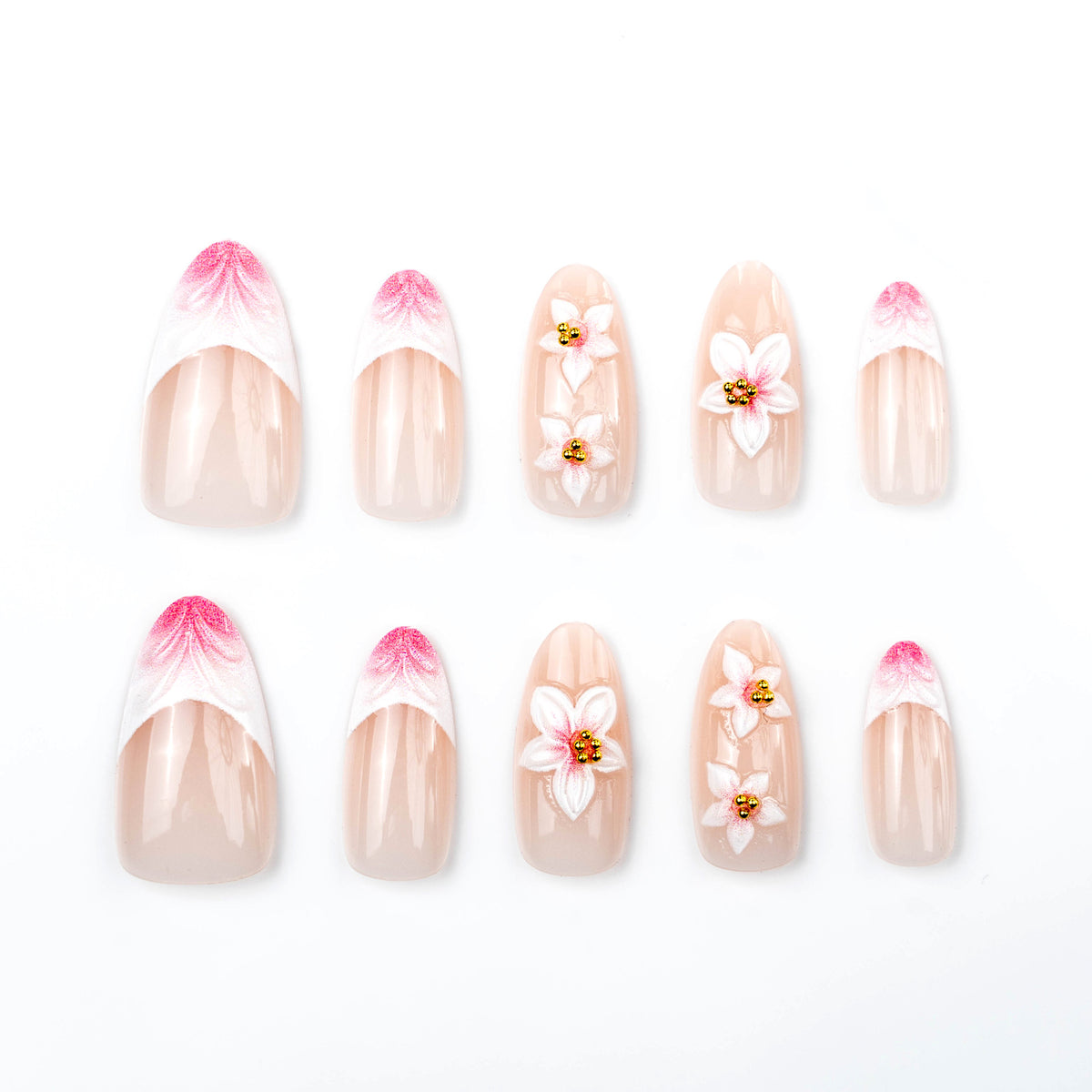 Premium Kirschblüten Press-On Nail Art Set
