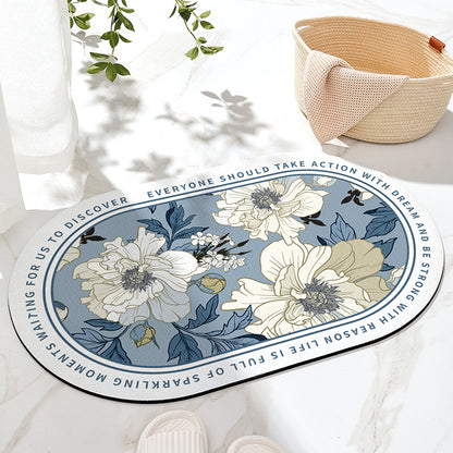 Florale inspirierende Badematte