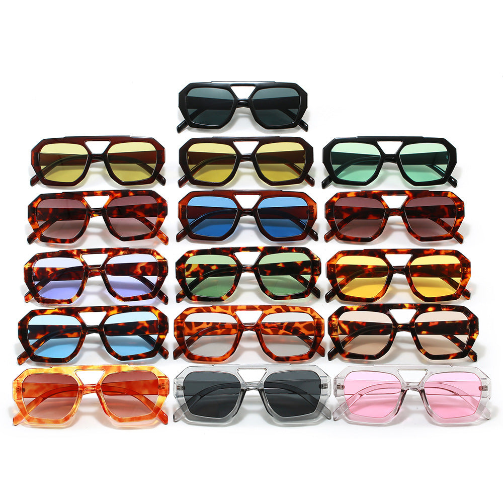 Damen geometrische Sonnenbrille im extravaganten Design Brehn