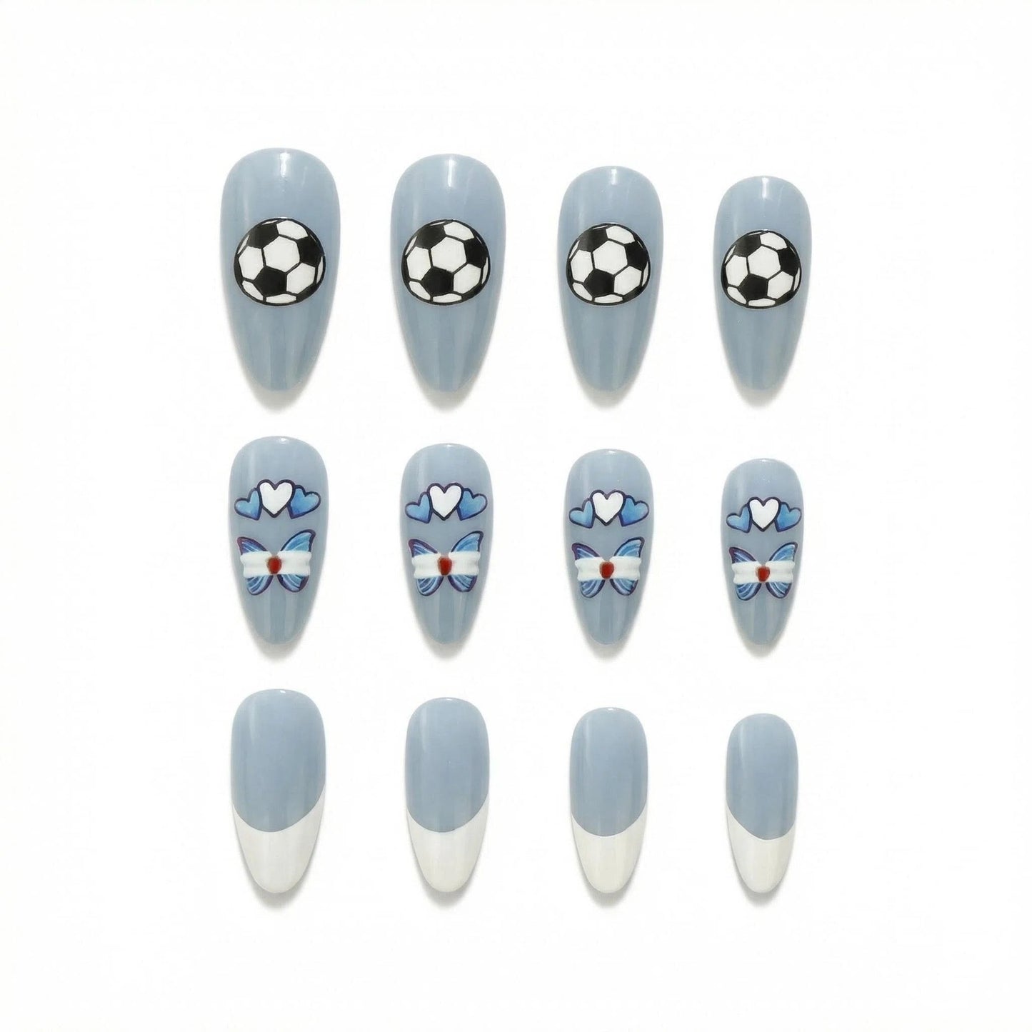 Sportliche Kunstnägel mit Fußball-Motiv Brehn