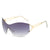 Futuristische Ultra-Wrap Sonnenbrille mit metallischen Akzenten Brehn