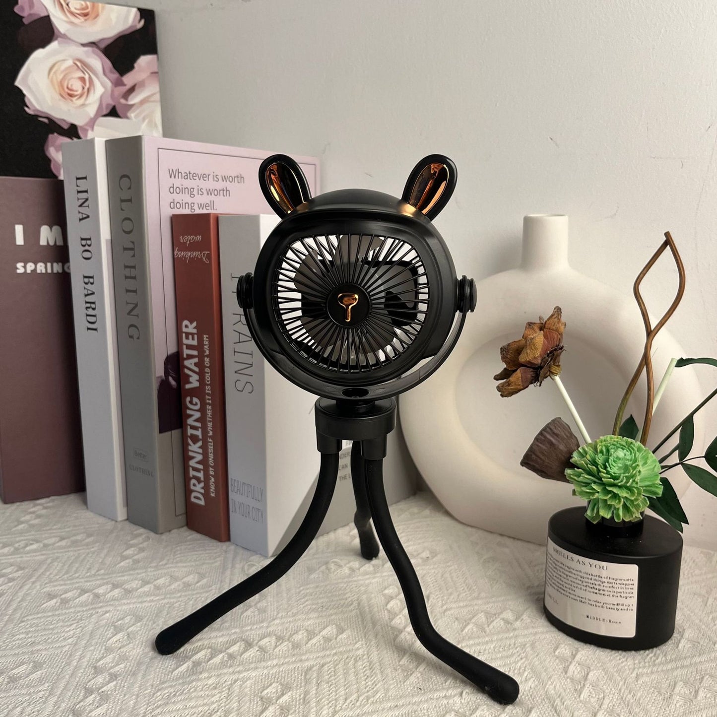 Süßer Tiermotiv Tragbarer Schreibtischventilator Brehn