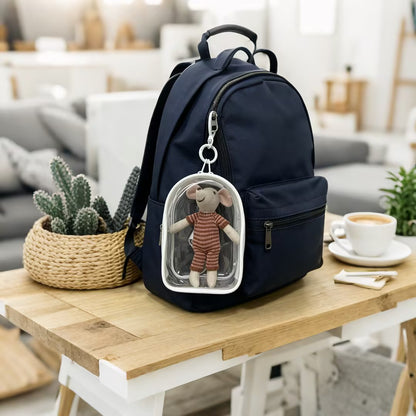 Klarer PVC Mini-Handtasche mit abnehmbarem Karabinerclip