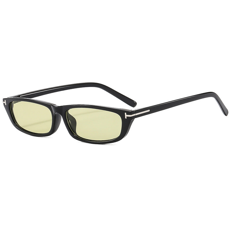 Vintage-inspirierte rechteckige Sonnenbrille