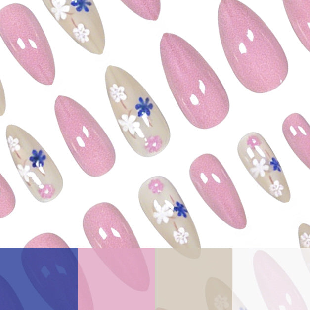 Florale Akzent Stiletto Nagelkunst Erweiterungen Brehn