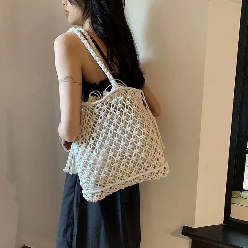 Handgeknüpfte Strandtasche mit Verspieltem Design Brehn