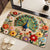 Bestickter Pfau und Floral Teppich