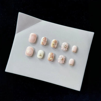 Künstlerisches Floral-Nagelset