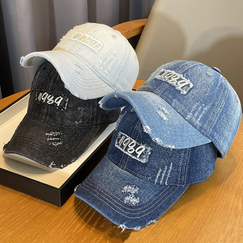 Damen Distressed Denim Baseball Cap Brehn 1784188483
