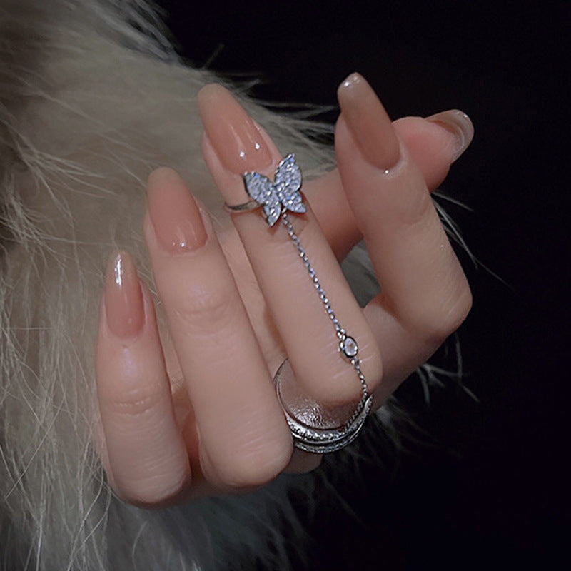 Verspieltes Ring-Set mit Schmetterlings-Elementen Brehn