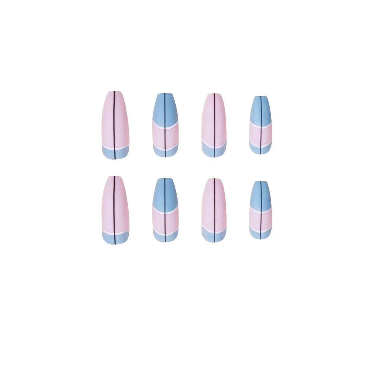 Trendige Stiletto-Nägel mit geometrischem Design Brehn