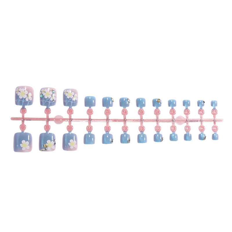 Blumenverzierte Press-On Nagel-Kit Brehn