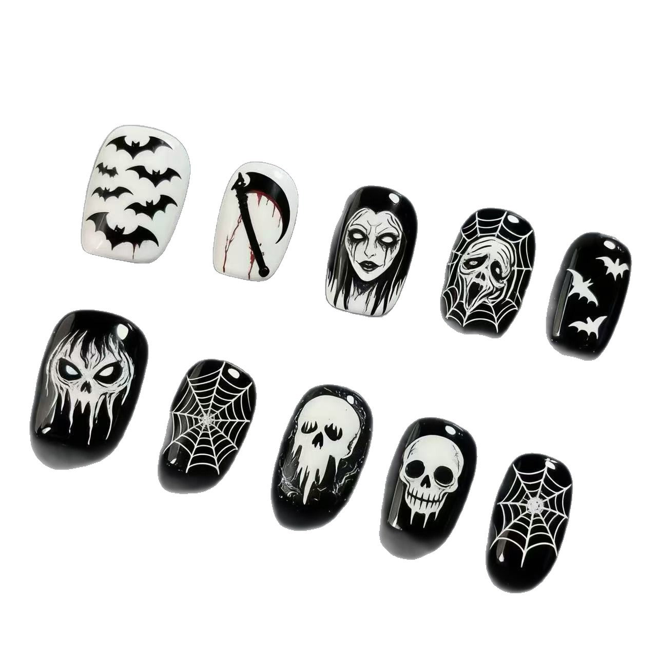 Halloween-Themen Nagelkunstset Brehn