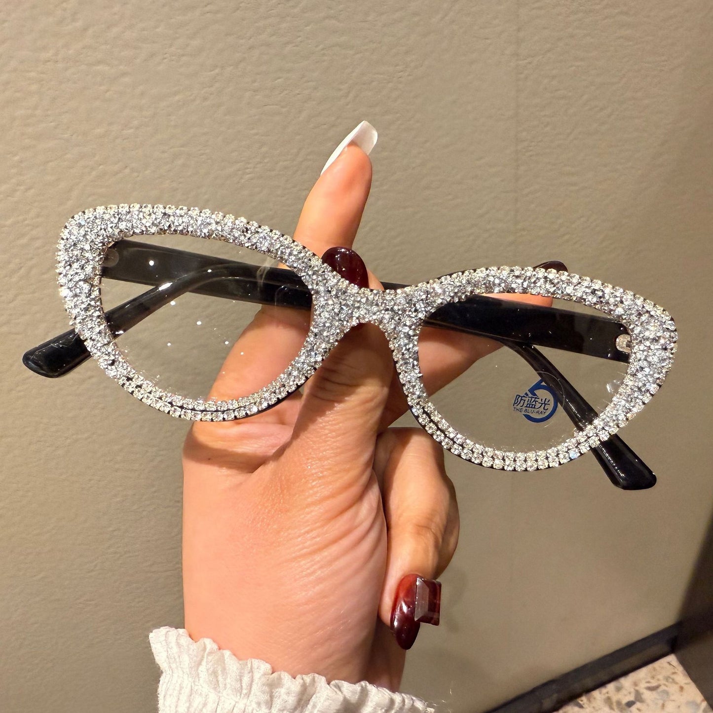 Damen Glitzernde Cat-Eye Sonnenbrille Brehn