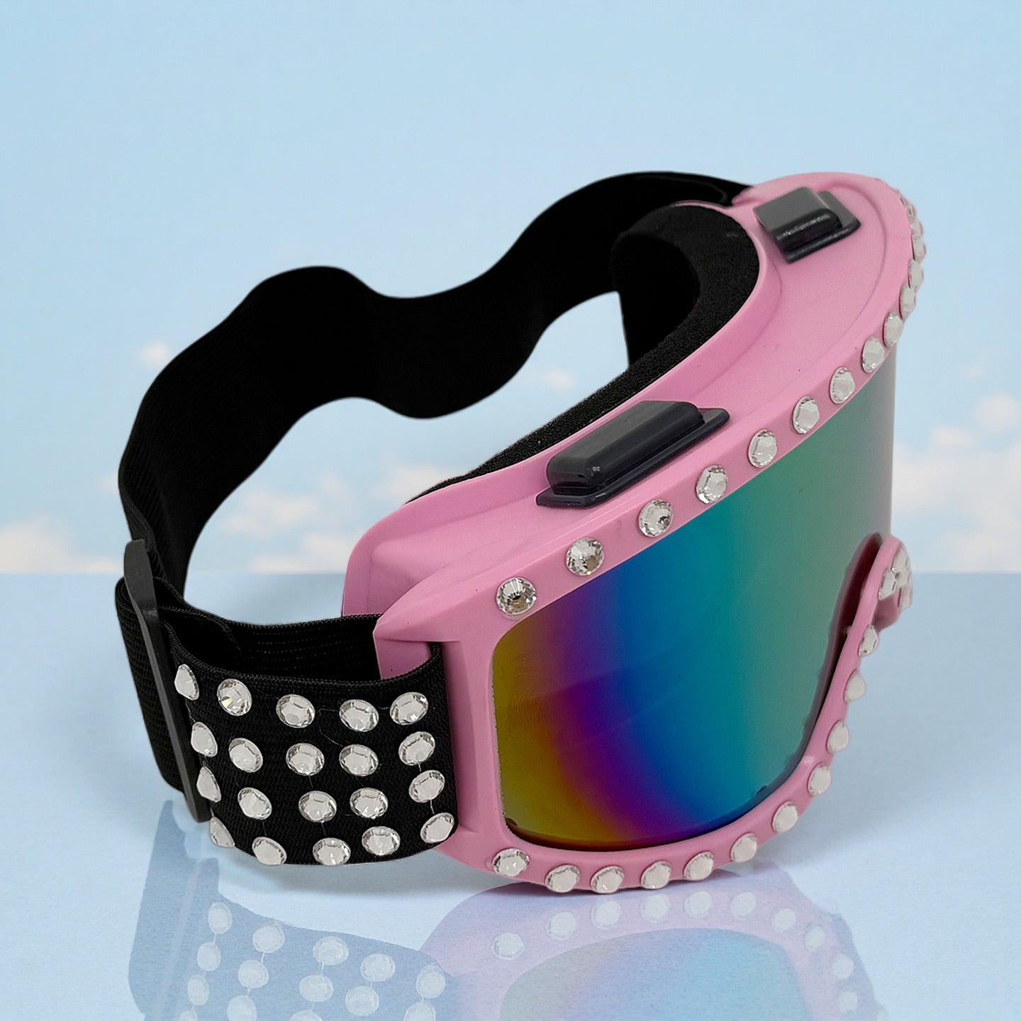 Damen modische Skibrille mit glitzernden Dekorationen Brehn