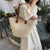 Designer-Basttasche mit Eleganten Kunstledergriffen Brehn