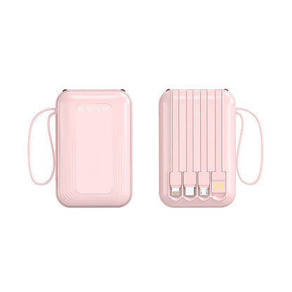 Multifunktionale Powerbank mit Integriertem Kabelsystem Brehn