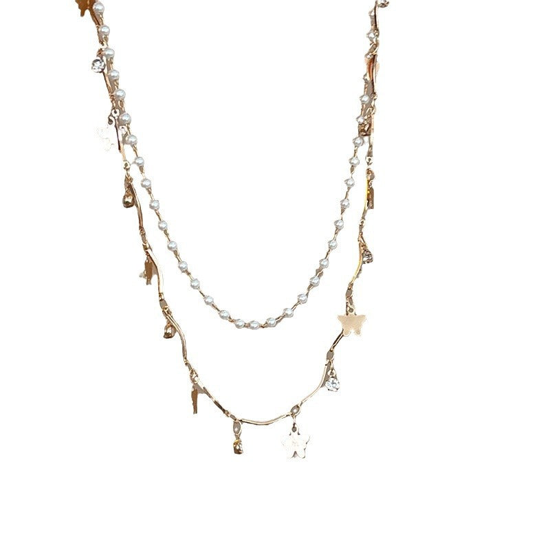 Gestuftes Opal- und Perlen-Halsband Brehn